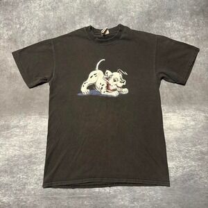 Vintage‎ 101 Dalmatians Black T Shirt Men's Medium Single Stitch